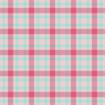 Tartan plaid fabric pattern with a structured check arrangement and a woven f Illustrazione stock