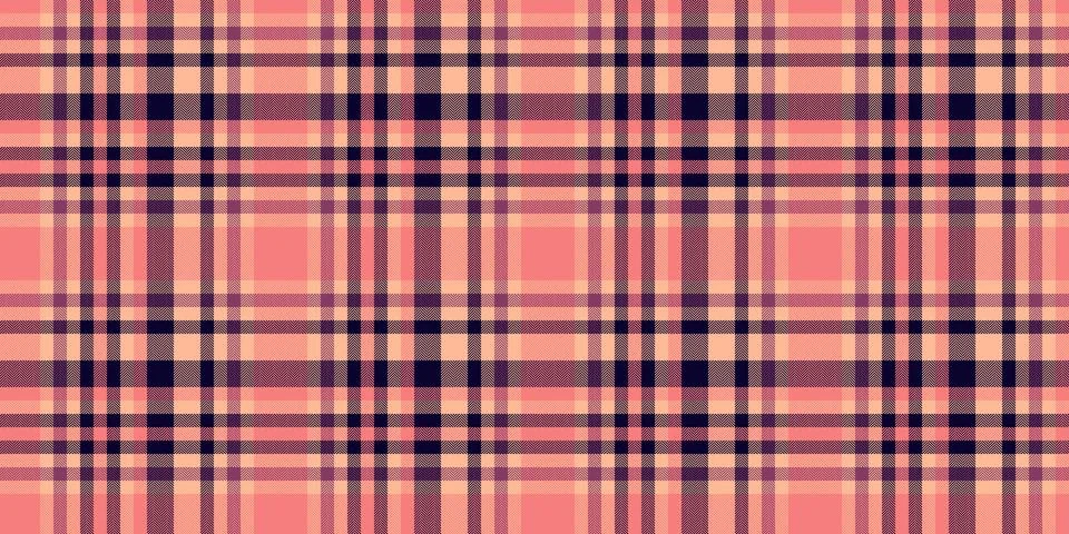 Tartan plaid fabric pattern with a structured check arrangement and a woven f Illustrazione stock