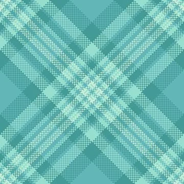 Tartan plaid fabric pattern with a structured check arrangement and a woven f Illustrazione stock