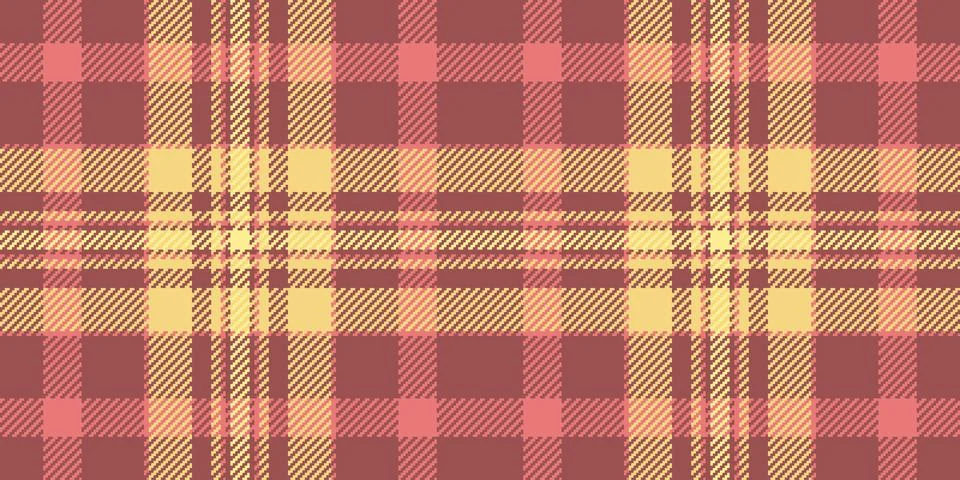 Tartan plaid fabric pattern with a structured check arrangement and a woven f Illustrazione stock