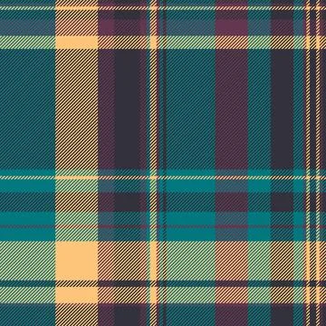 Tartan plaid fabric pattern with a structured check arrangement and a woven f Illustrazione stock