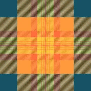 Tartan plaid fabric pattern with a structured check arrangement and a woven f Illustrazione stock