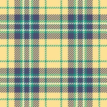 Tartan plaid fabric pattern with a structured check arrangement and a woven f Illustrazione stock