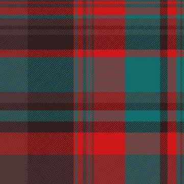 Tartan plaid fabric pattern with a structured check arrangement and a woven f Stock Illustration