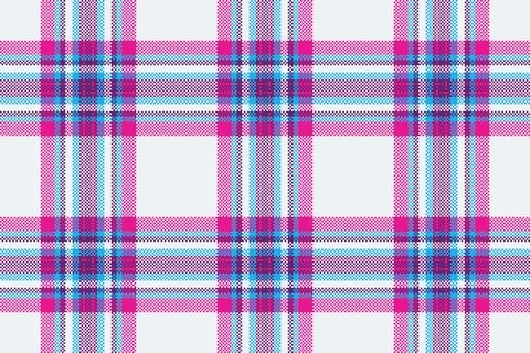 Tartan plaid fabric pattern with a structured check arrangement and a woven f 库存插图