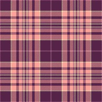 Tartan plaid fabric pattern with a structured check arrangement and a woven f 库存插图