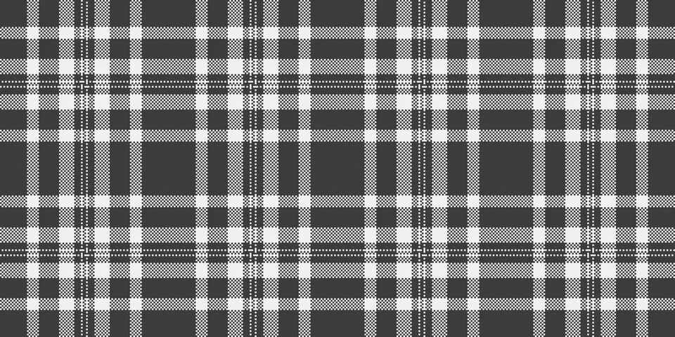 Tartan plaid fabric pattern with a structured check arrangement and a woven f Illustrazione stock