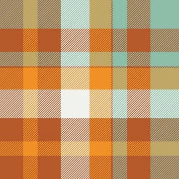 Tartan plaid fabric pattern with a structured check arrangement and a woven f Illustrazione stock