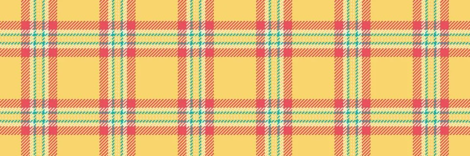 Tartan plaid fabric pattern with a structured check arrangement and a woven f Illustrazione stock