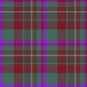 Tartan plaid fabric pattern with a structured check arrangement and a woven f Stock Illustration