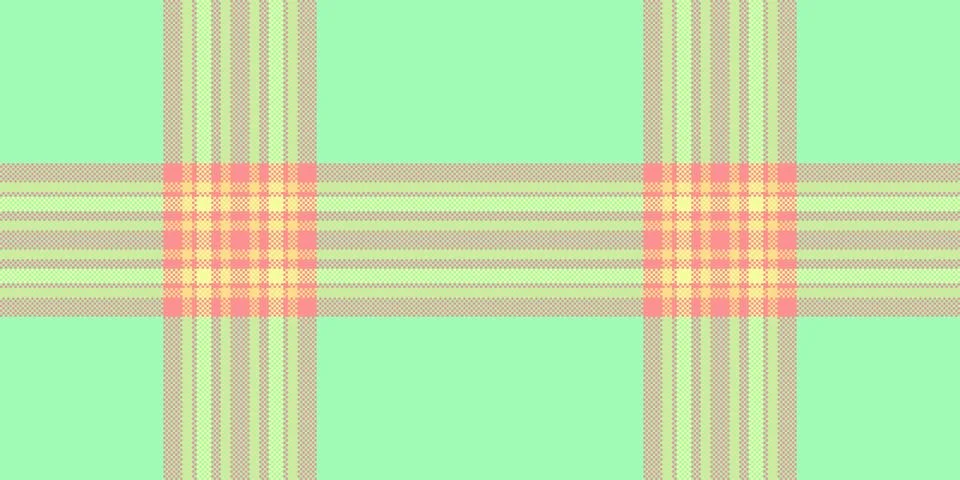 Tartan plaid fabric pattern with a structured check arrangement and a woven f Stock Illustration