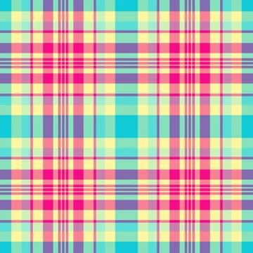 Tartan plaid fabric pattern with a structured check arrangement and a woven f Stock Illustration