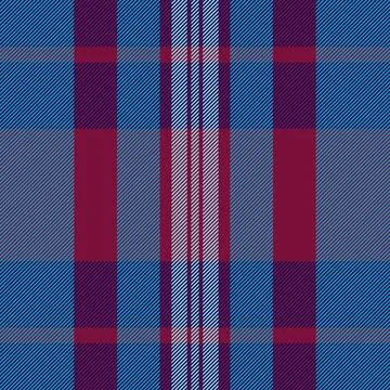 Tartan plaid fabric pattern with a structured check arrangement and a woven f Stock Illustration