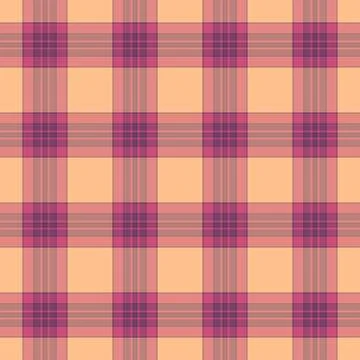 Tartan plaid fabric pattern with a structured check arrangement and a woven f Stock Illustration