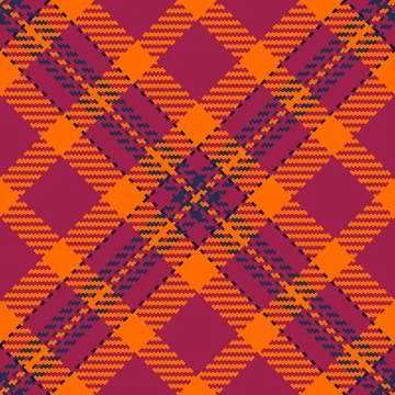 Tartan plaid fabric pattern with a structured check arrangement and a woven f Stock Illustration
