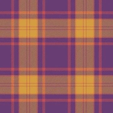 Tartan plaid fabric pattern with a structured check arrangement and a woven f Stock Illustration