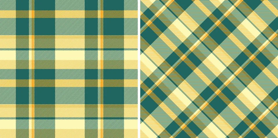 Tartan plaid fabric pattern with a structured check arrangement and a woven f Illustrazione stock