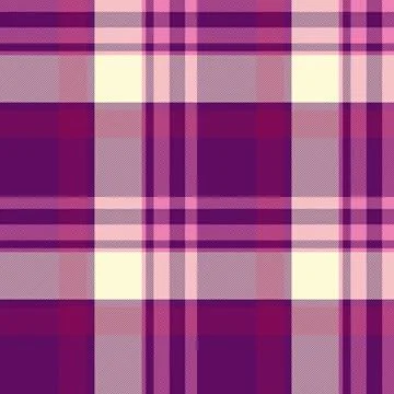 Tartan plaid fabric pattern with a structured check arrangement and a woven f Stock Illustration