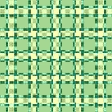Tartan plaid fabric pattern with a structured check arrangement and a woven f Stock Illustration