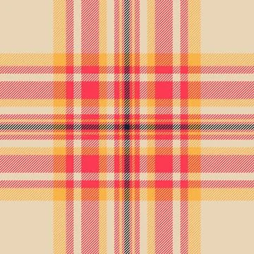 Tartan plaid fabric pattern with a structured check arrangement and a woven f イラスト素材