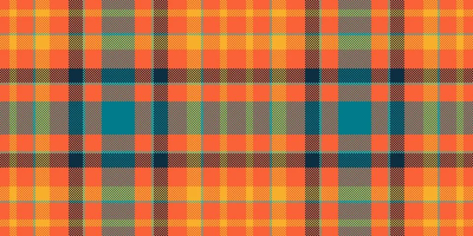 Tartan plaid fabric pattern with a structured check arrangement and a woven f 스톡 일러스트