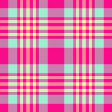 Tartan plaid fabric pattern with a structured check arrangement and a woven f Stock Illustration