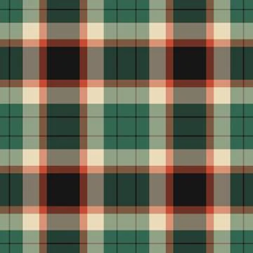 Tartan plaid fabric pattern with a structured check arrangement and a woven f Stock Illustration