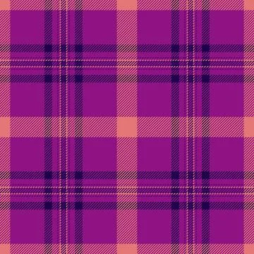 Tartan plaid fabric pattern with a structured check arrangement and a woven f Stock Illustration