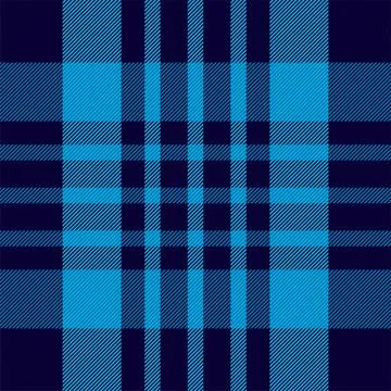 Tartan plaid pattern in blue. Print fabric texture seamless. Check vector bac Stock Illustration