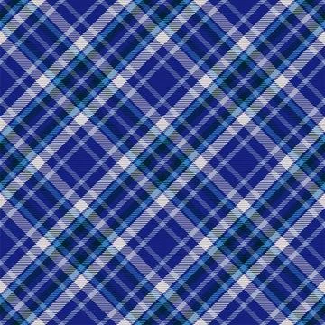 Tartan plaid pattern in blue. Print fabric texture seamless. Check vector bac Stock Illustration