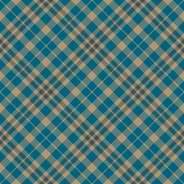 Tartan plaid pattern in blue. Print fabric texture seamless. Check vector bac Stock Illustration