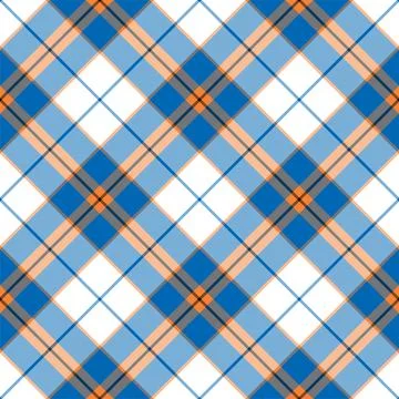 Tartan plaid pattern in blue. Print fabric texture seamless. Check vector bac Illustrazione stock