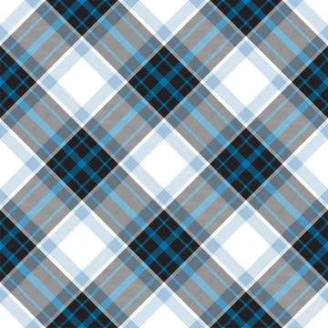 Tartan plaid pattern in blue. Print fabric texture seamless. Check vector bac Illustrazione stock