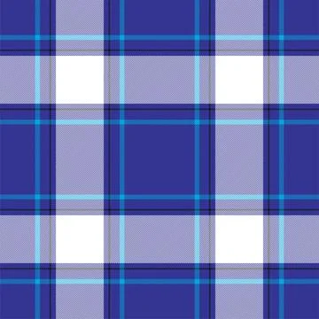 Tartan plaid pattern in blue. Print fabric texture seamless. Check vector bac Stock Illustration