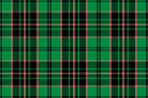 Tartan plaid pattern in green. Print fabric texture seamless. Check vector ba Stock Illustration
