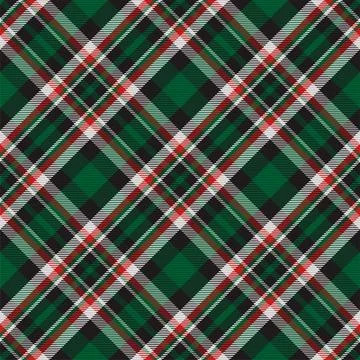 Tartan plaid pattern in green. Print fabric texture seamless. Check vector ba Stock Illustration