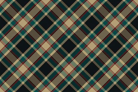Tartan plaid pattern in green. Print fabric texture seamless. Check vector ba Stock Illustration