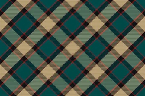 Tartan plaid pattern in green. Print fabric texture seamless. Check vector ba Stock Illustration