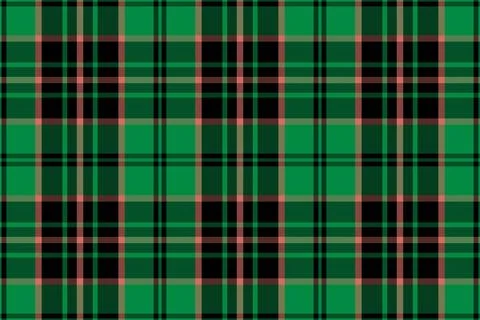 Tartan plaid pattern in green. Print fabric texture seamless. Check vector ba Stock Illustration