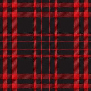 Tartan plaid pattern in red. Print fabric texture seamless. Check vector back Stock Illustration