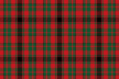 Tartan plaid pattern in red. Print fabric texture seamless. Check vector back Stock Illustration