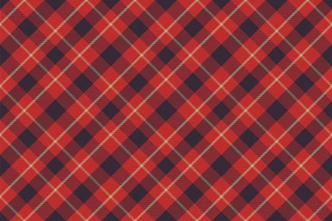 Tartan plaid pattern in red. Print fabric texture seamless. Check vector back Stock Illustration