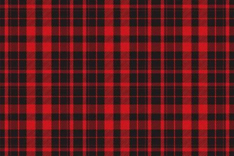 Tartan plaid pattern in red. Print fabric texture seamless. Check vector back Stock Illustration