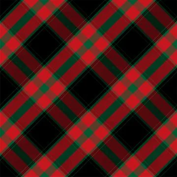 Tartan plaid pattern in red. Print fabric texture seamless. Check vector back Stock Illustration