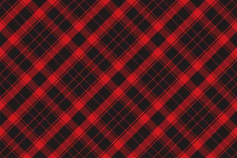 Tartan plaid pattern in red. Print fabric texture seamless. Check vector back Stock Illustration