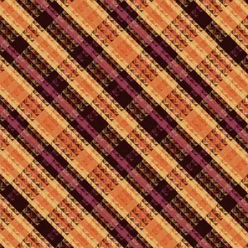 Tartan plaid pattern with texture and coffee color. Stock Illustration