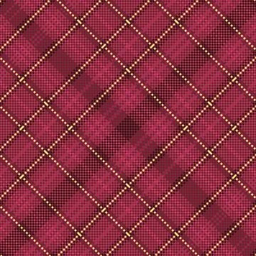 Tartan plaid pattern with texture and warm color. Stock Illustration