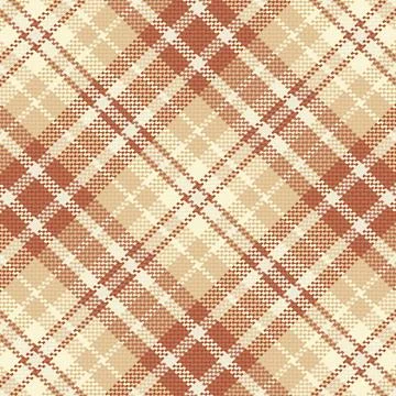 Tartan plaid pattern with texture and warm color. Stock Illustration