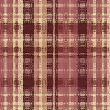 Tartan plaid pattern with texture and warm color. Stock Illustration