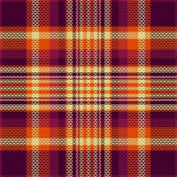 Tartan plaid pattern with texture and warm color. Stock Illustration